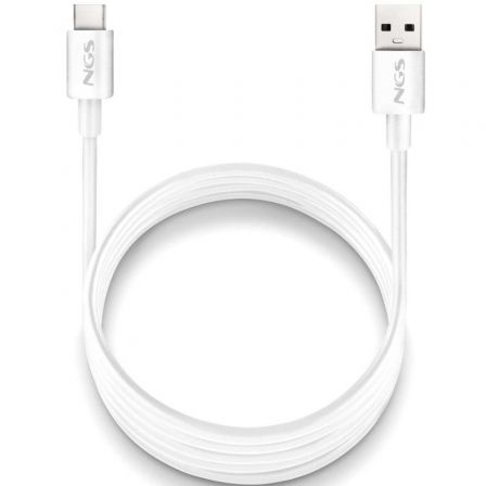 NGS CABLE CARGA RAPIDA USB-A A USB-C 1M BLANCO
